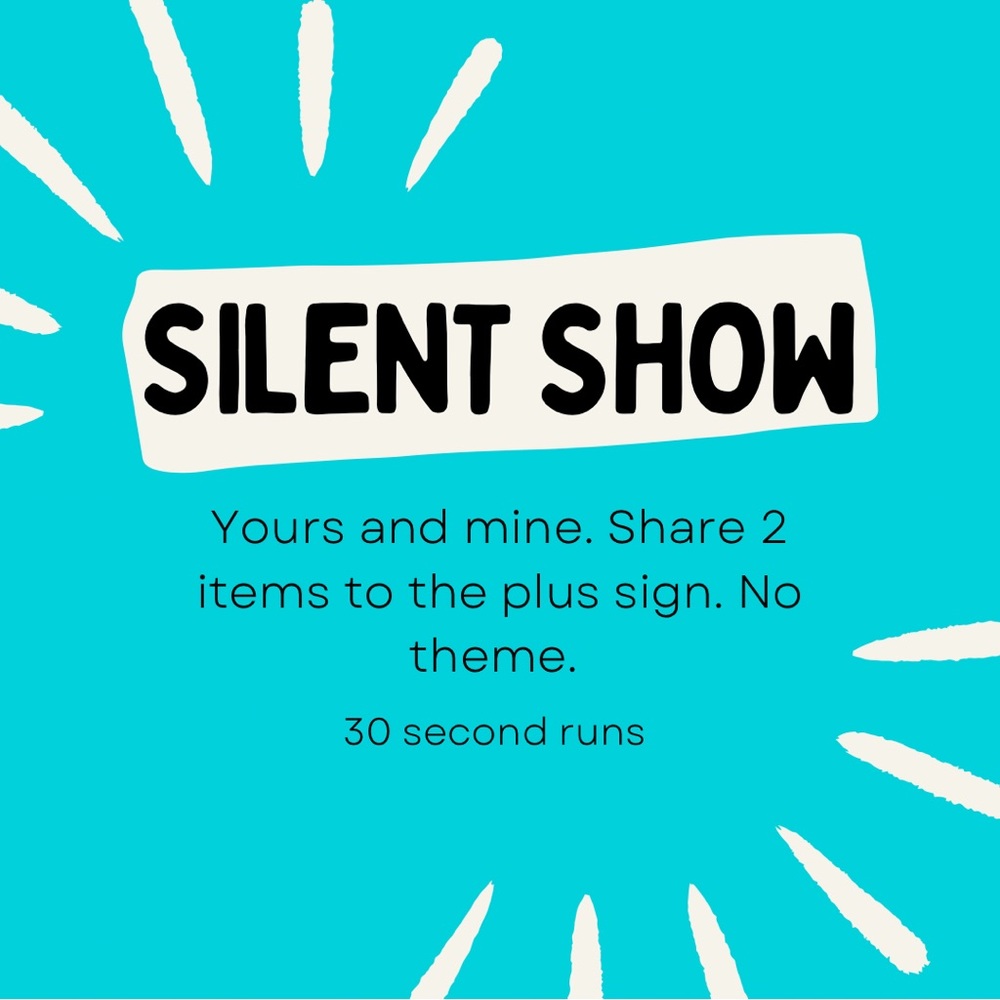Silent share show. Like to know when I go live.